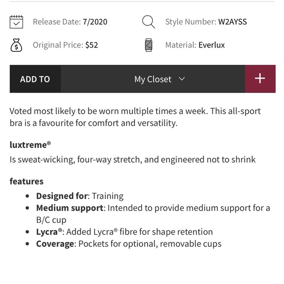 Lululemon Energy Bra Medium Support B-D Cup Activate Floral Multi Size 4 - Picture 4 of 4